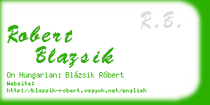 robert blazsik business card